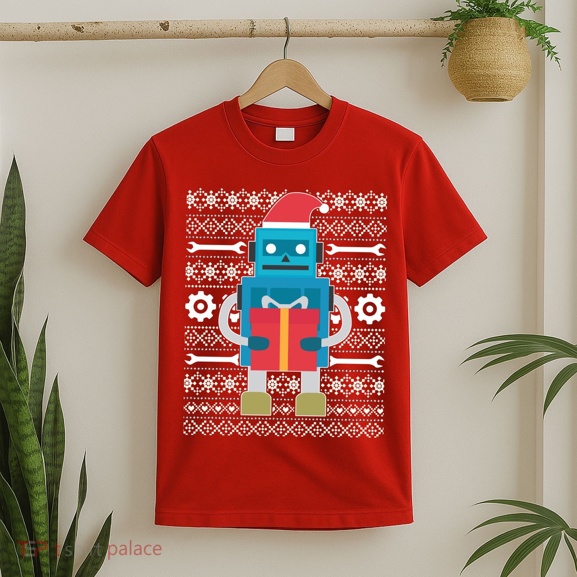 Santa Robot Ugly Christmas T-Shirt