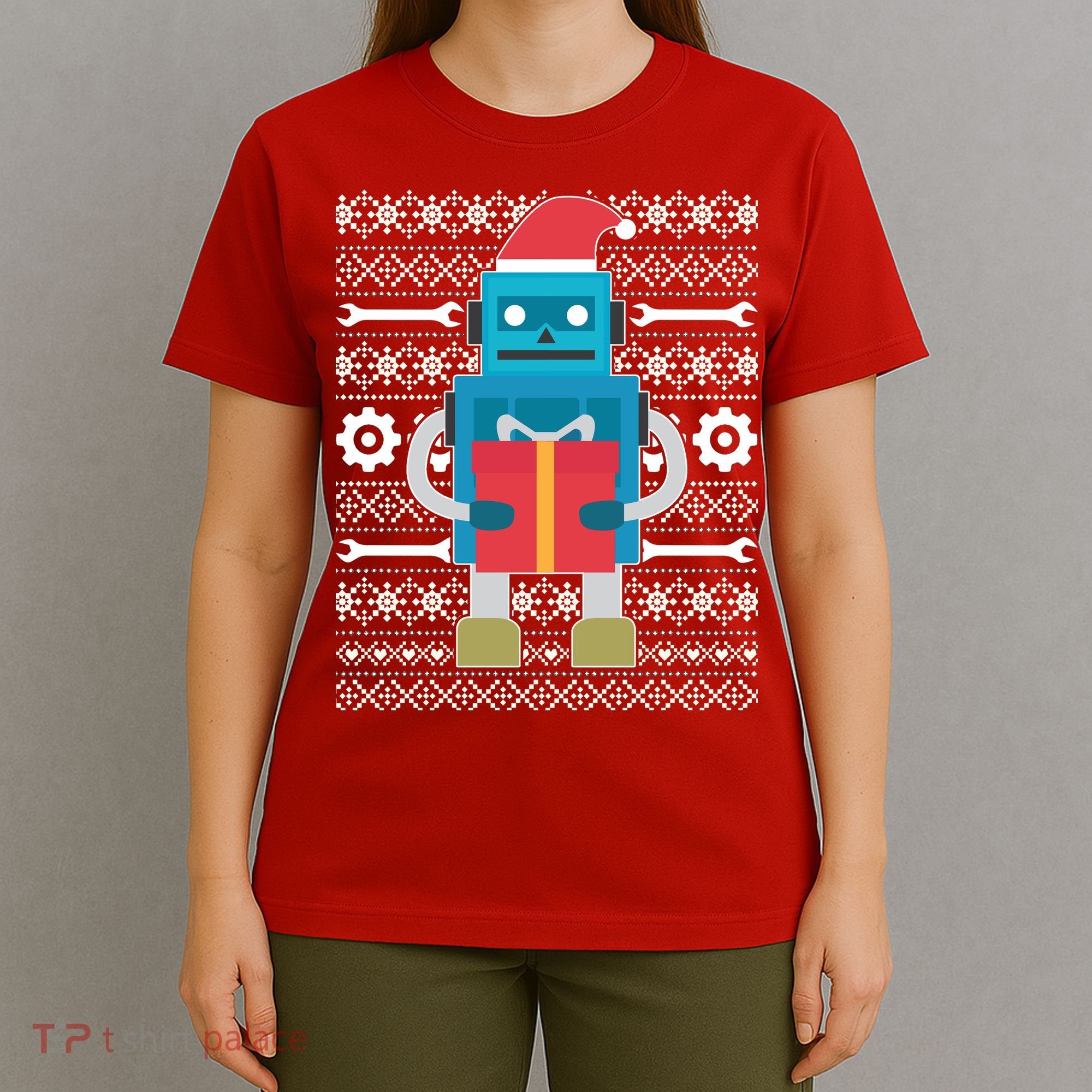 Santa Robot Ugly Christmas T-Shirt