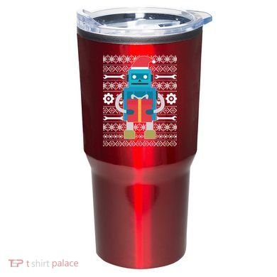 Santa Robot Ugly Christmas Tumbler