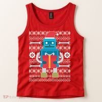 Santa Robot Ugly Christmas Tank Top thumb 2