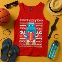 Santa Robot Ugly Christmas Tank Top thumb 4