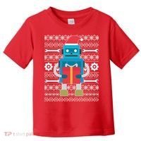 Santa Robot Ugly Christmas Toddler T-Shirt thumb 0