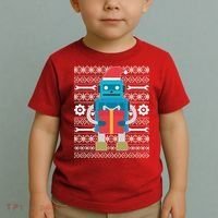 Santa Robot Ugly Christmas Toddler T-Shirt thumb 2