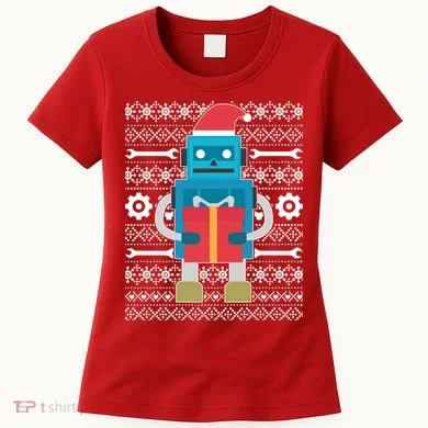 Santa Robot Ugly Christmas Women's T-Shirt