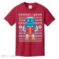 Santa Robot Ugly Christmas Kids T-Shirt thumb 0