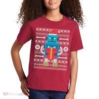 Santa Robot Ugly Christmas Kids T-Shirt thumb 2