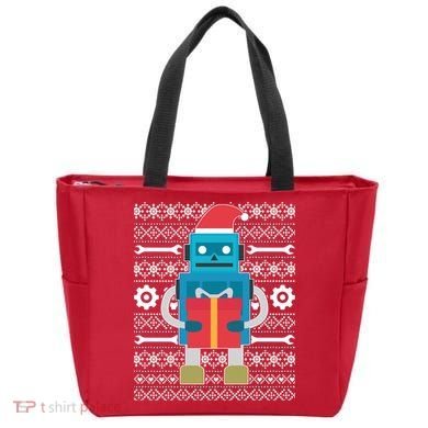 Santa Robot Ugly Christmas Tote Bag