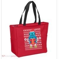 Santa Robot Ugly Christmas Tote Bag thumb 2