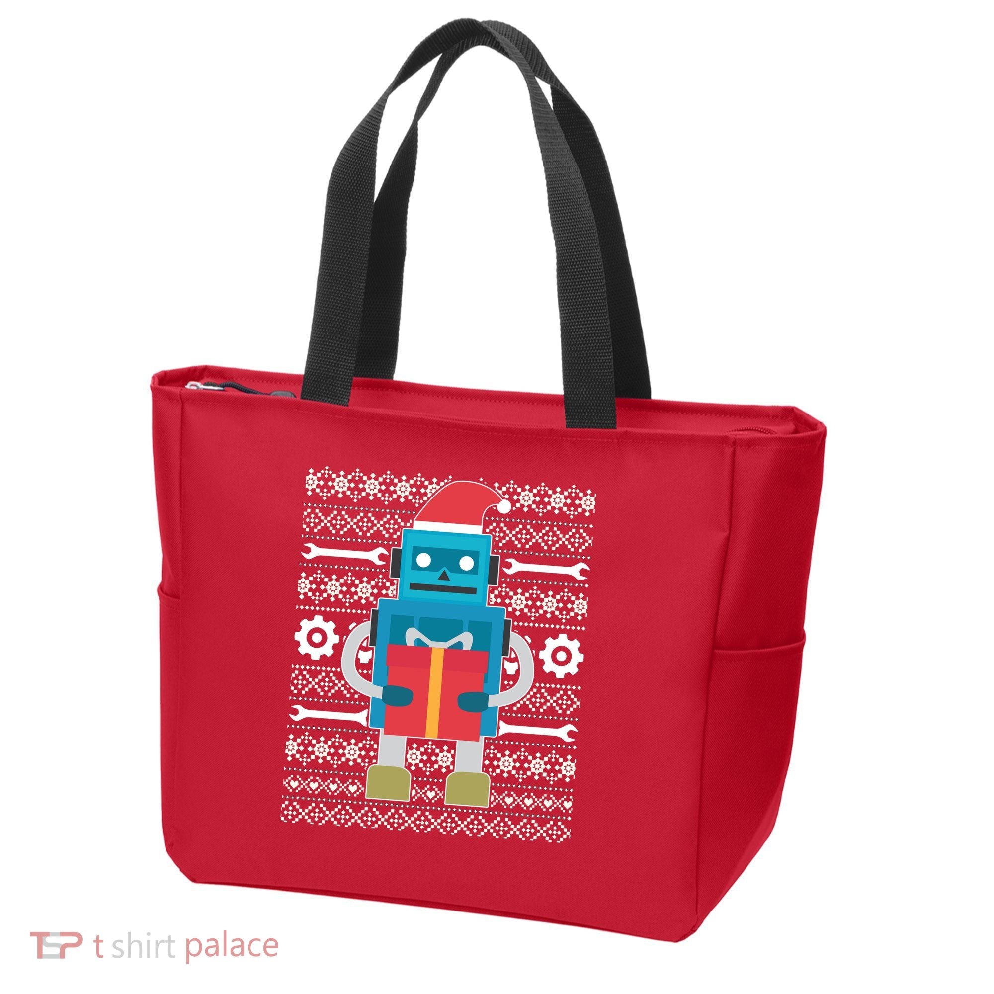 Santa Robot Ugly Christmas Tote Bag