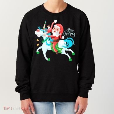 Santa Rocker Unicorn Women's Sweatshirt
