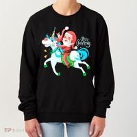 Santa Rocker Unicorn Women's Sweatshirt thumb 0