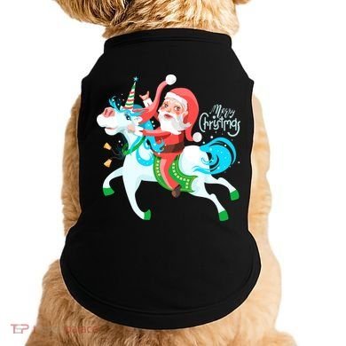 Santa Rocker Unicorn Doggie Tank