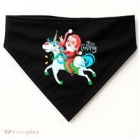 Santa Rocker Unicorn USA-Made Doggie Bandana thumb 0