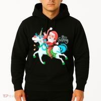 Santa Rocker Unicorn Hoodie thumb 2