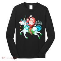 Santa Rocker Unicorn Long Sleeve Shirt thumb 0