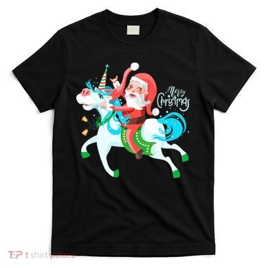 Santa Rocker Unicorn T-Shirt