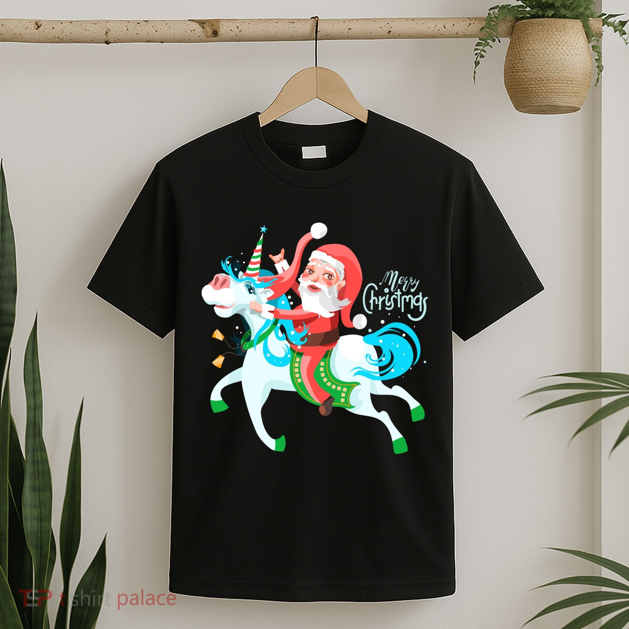 Santa Rocker Unicorn T-Shirt