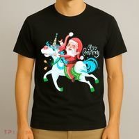 Santa Rocker Unicorn T-Shirt thumb 3