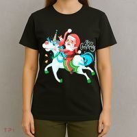Santa Rocker Unicorn T-Shirt thumb 4
