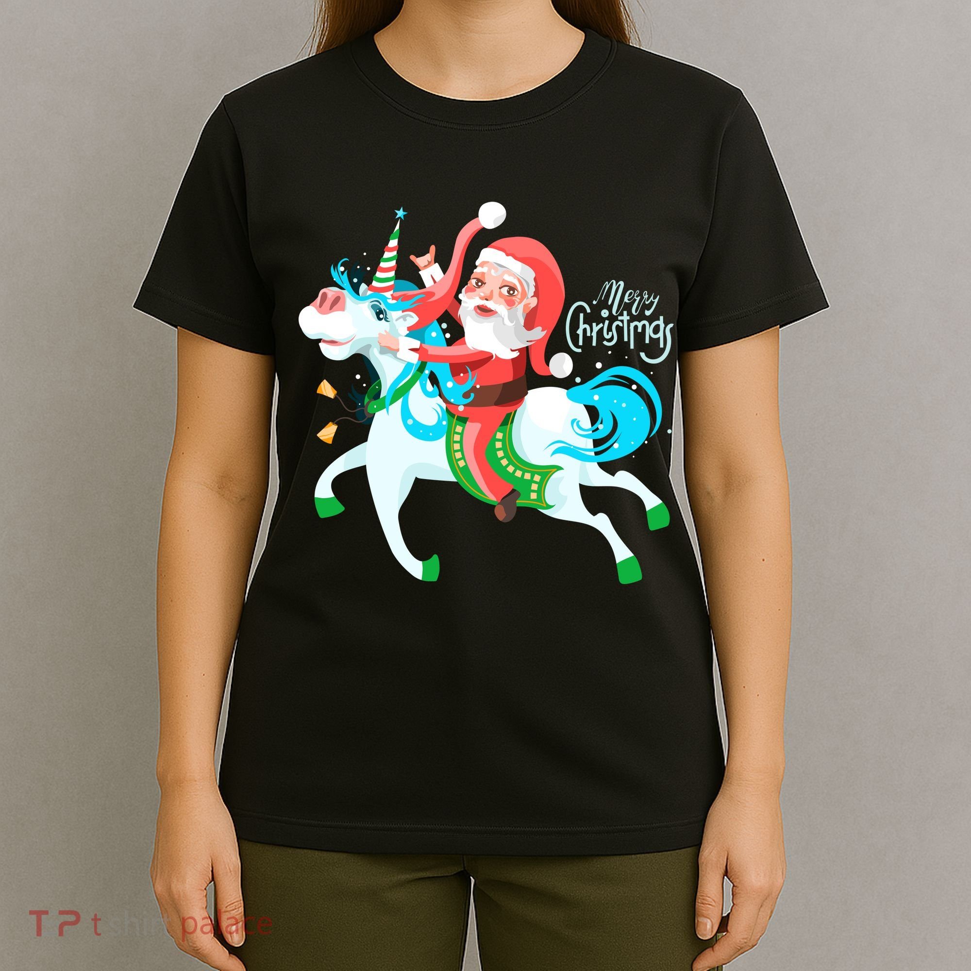 Santa Rocker Unicorn T-Shirt