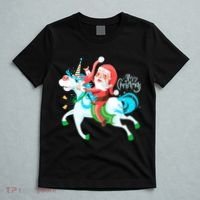 Santa Rocker Unicorn T-Shirt thumb 5