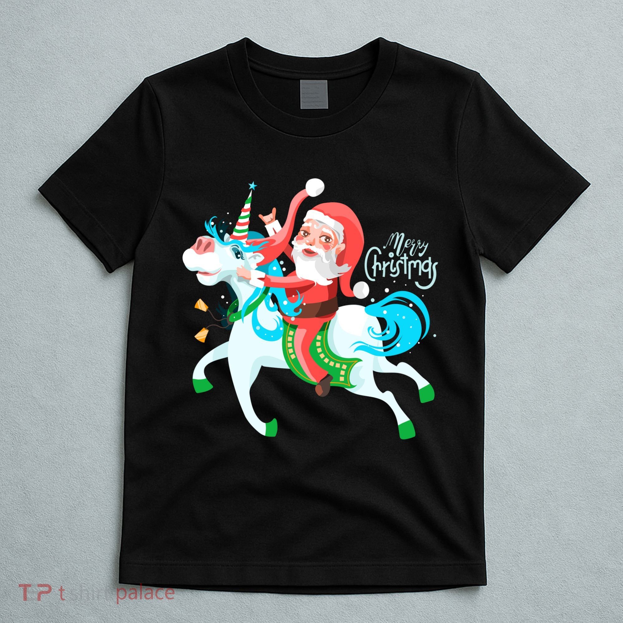 Santa Rocker Unicorn T-Shirt