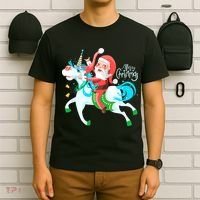 Santa Rocker Unicorn T-Shirt thumb 6