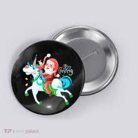 Santa Rocker Unicorn Button thumb 0
