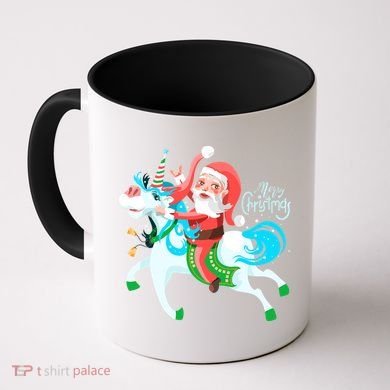 Santa Rocker Unicorn Coffee Mug