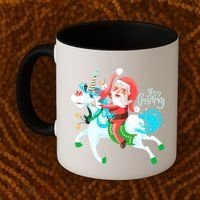 Santa Rocker Unicorn Coffee Mug thumb 2