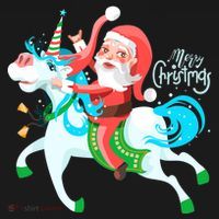 Santa Rocker Unicorn Women's Hoodie thumb 2