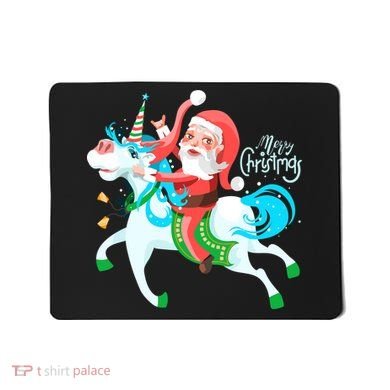 Santa Rocker Unicorn Mousepad
