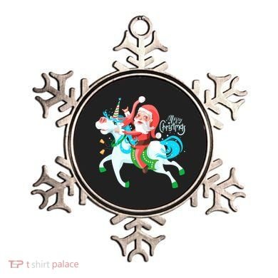 Santa Rocker Unicorn Ornament
