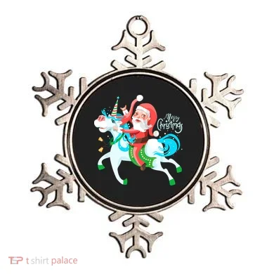 Santa Rocker Unicorn Ornament