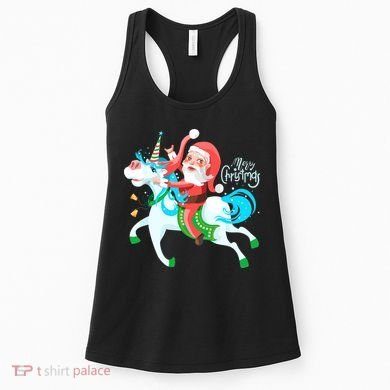 Santa Rocker Unicorn Women's Tank Top