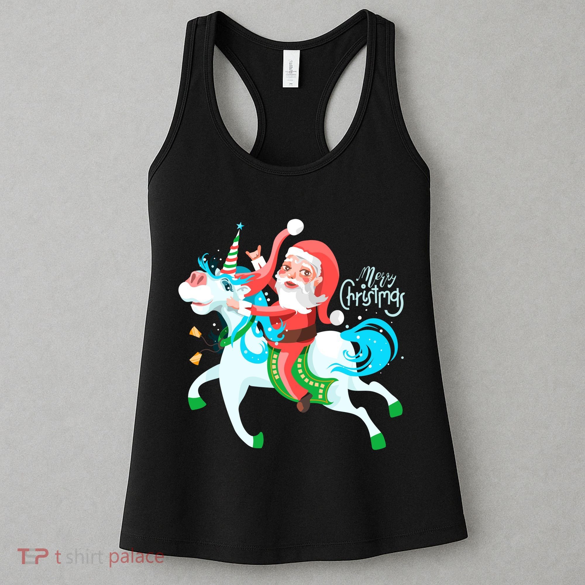 Santa Rocker Unicorn Women's Tank Top