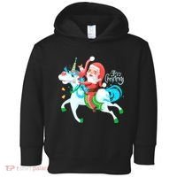 Santa Rocker Unicorn Toddler Hoodie thumb 0