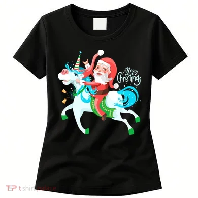 Santa Rocker Unicorn Women's T-Shirt