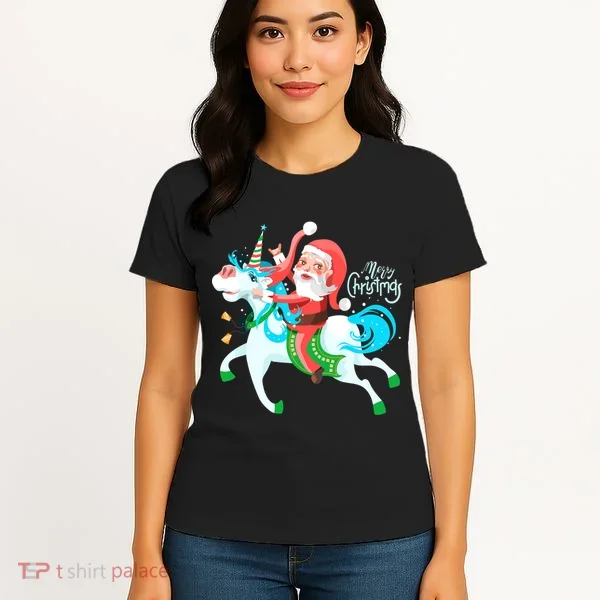 Santa Rocker Unicorn Women's T-Shirt