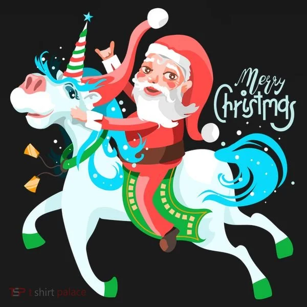 Santa Rocker Unicorn Women's T-Shirt