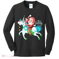 Santa Rocker Unicorn Kids Long Sleeve Shirt thumb 0