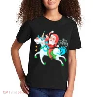 Santa Rocker Unicorn Kids T-Shirt thumb 2