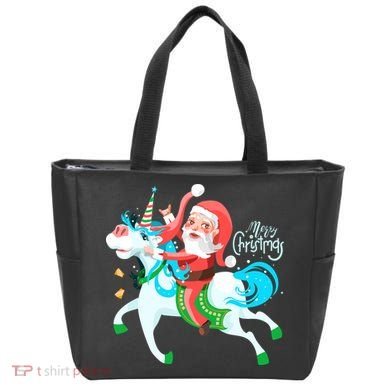 Santa Rocker Unicorn Tote Bag