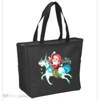 Santa Rocker Unicorn Tote Bag thumb 2