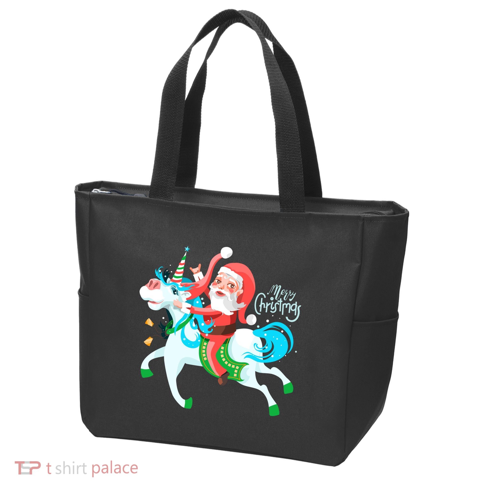 Santa Rocker Unicorn Tote Bag