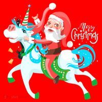Santa Rocker Unicorn Santa Hat thumb 1