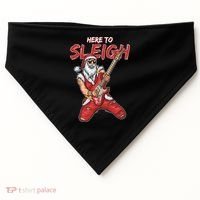 Santa Rocks Here To Sleigh  USA-Made Doggie Bandana thumb 0