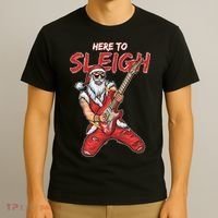 Santa Rocks Here To Sleigh  T-Shirt thumb 3