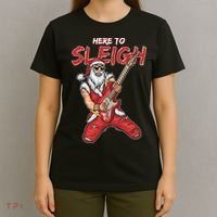 Santa Rocks Here To Sleigh  T-Shirt thumb 4