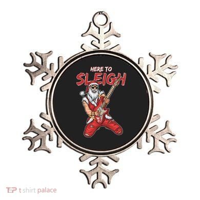 Santa Rocks Here To Sleigh  Ornament